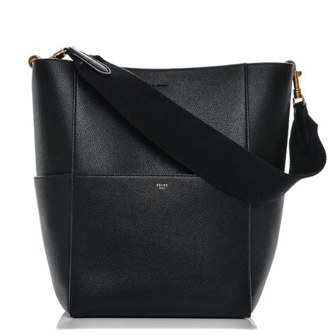 celine sangle black|Celine seau sangle.